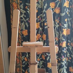 Wooden Studio A-Frame Artist Easel Stand, Adjustable Canvas Holder