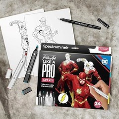 DC Art Kit Fan Art Like A Pro 24 Piece Set Teen 14Year+ Christmas Gift The Flash