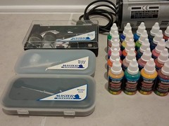 Air Pump Small Air Compressor 18B Model Spray Pen Set, Acrylic Paint Spray Gun