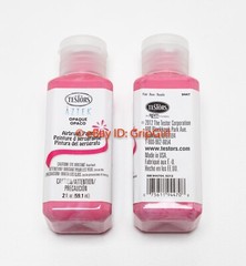 2x Lot TESTORS AZTEK Airbrush Paint Water Based Acrylic 9447 Opaque Pink 2oz ea