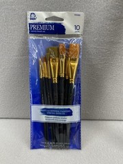 Paint Brush Set Plaid FolkArt Flat Taklon Bristle Multi Sizes 50536E NEW