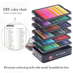 KALOUR 180 Colored Pencil Set for Adults Artists – Rich Pigment Soft Core -12…