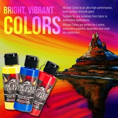 Master Airbrush Air Compressor Kit 3 Tip Airbrush 12 Createx Wicked Paint Colors