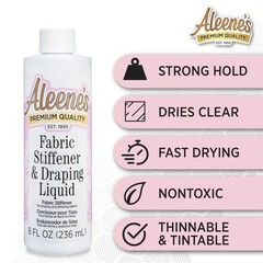 Fabric Stiffener Draping Liquid 8 oz Quick Drying Nontoxic Aleene s Aleenes