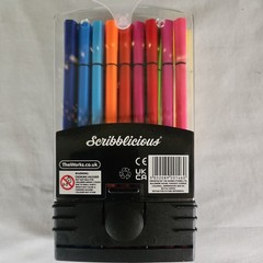 Scribblicious Premium Felt Pens Pack of 18 Brand New In Box Christmas Gift Idea