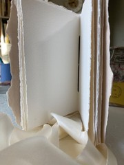 Handmade Watercolor Art Journal: Painting of Fuchsias – White Silk Tie and Key