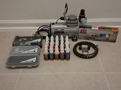 Air Pump Small Air Compressor 18B Model Spray Pen Set, Acrylic Paint Spray Gun