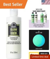 8 oz Acrylic Glow-in-the-Dark Paint for Smooth Finishes on Various Surfaces