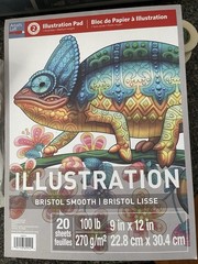 Artist’s Loft Illustration Pad Bristol Smooth 9x12in White 20 Sheets Art Pad