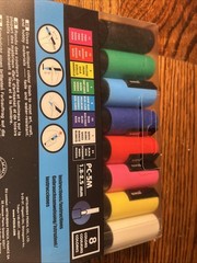 Uni POSCA PC-5M 8-Color Paint Marker Set New In Box See My Other Posca Listings!