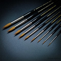 Rosemary & Co Series 8 Brush PURE KOLINSKY SABLE POINTED ROUND Full Range