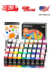Shuttle Art Acrylic Paint, 36 Colors Acrylic Paint Set with Brushes & Palette, 2