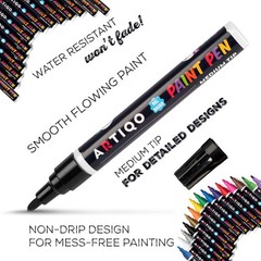 Paint pens for rock painting – Wood, Glass, Metal and Ceramic Works on almost…