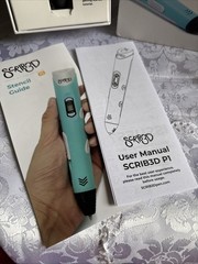 SCRIB3D P1 3D Printing Pen – 3D Pen + Charger + 3 Starter Colors – New Open Box