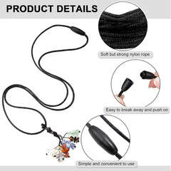 30 Sets Replacement Necklace Cords with Breakaway Clasps DIY Nylon Lanyard Neckl