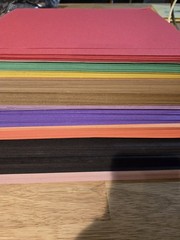 Lot of Opened Construction Paper, 9″ x 12″, Various Colors