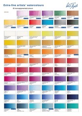 White Nights Watercolor Paints, Professional Grade, 63 Colors, 10 ml Tubes
