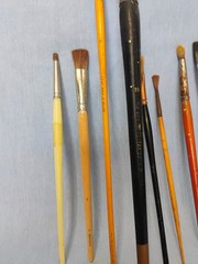 Vintage Paint Brushes Lot of 10 Various Sizes #2