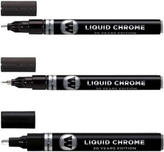 Liquid Chrome Marker Set Pack of 3 High Gloss Permanent Marking Pens