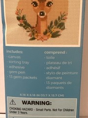Crafter’s Square Gem Canvas Painting Kit/Deer