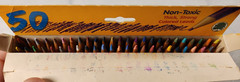 VTG 50 Crayola Super Spectrum Colored Pencils with Gold Silver Cerulean 1997