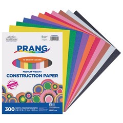 300 Sheets 9×12 Construction Paper, 10 Assorted Colors, Crafts, School, Art