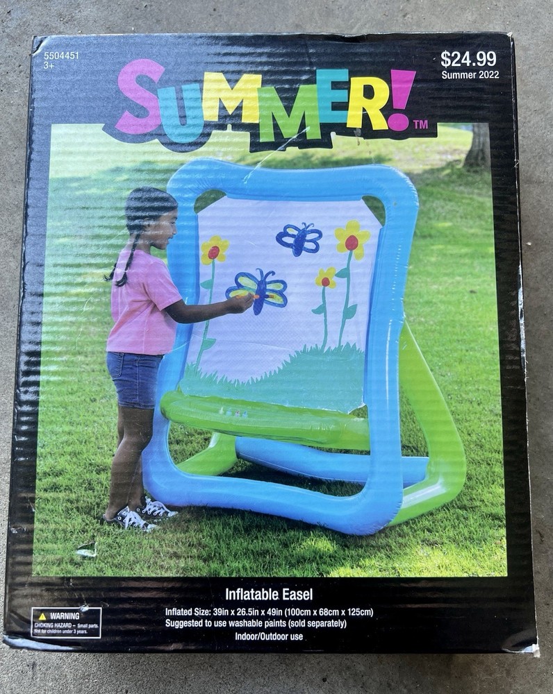 NEW SUMMER! Outdoor/Indoor Kids Inflatable Art/Paint Easel Ages 3+