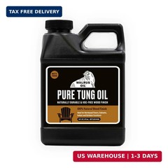 WALRUS OIL – 100% Pure Tung Oil, Wood Finish for Any Woodworking Project, Natura