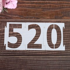 5 Inch Number Stencils Reusable Plastic Numbers Templates Set 0-9, White 10pcs