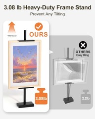 Adjustable Tabletop Easel Stand Metal Picture Display Holder Up To 29″ H Black