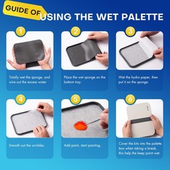 Wet Pallet for Painting Miniatures – Golden Maple 2 in 1 17x23cm, Grey+white