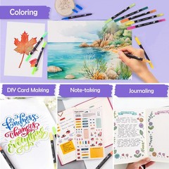 168 Colors Dual Tip Watercolor Markers Set for Art, Calligraphy, Journaling
