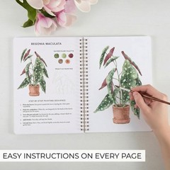 Beautiful Watercolor Workbook for Beginners – Relaxing 6.5 x 9 inches, Multi