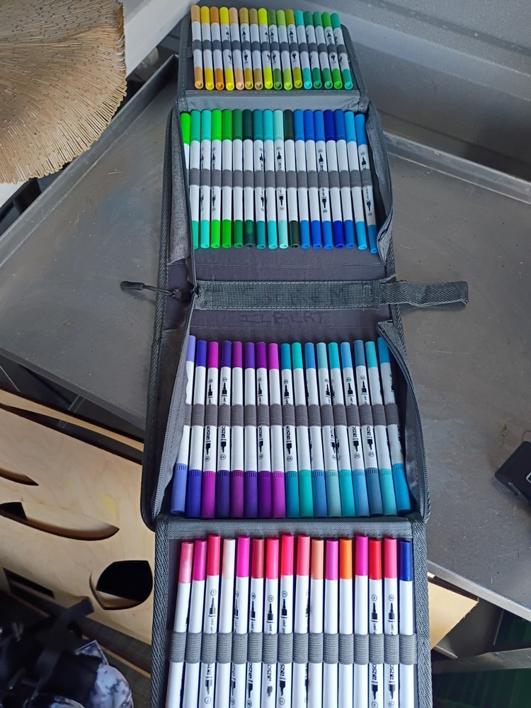 Zscm 160 Ct Duo Tip Markers With Case