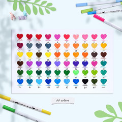 Markers for Adult Coloring Books No Bleeding 60 Colors Coloring Markers Water-Ba