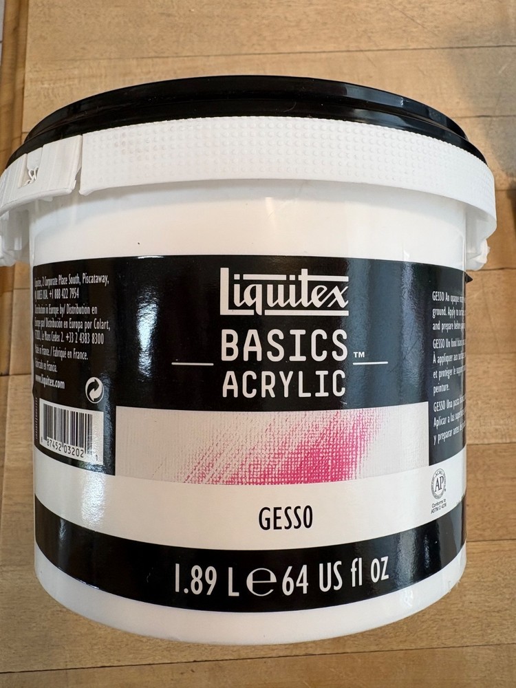 Liquitex BASICS Acrylic Gesso, Opaque Matte White NEW 64 oz. 1.89 L
