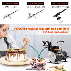 VEVOR Air Compressor and Airbrush Kit [120W]