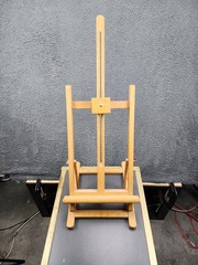 U.S. Art Supply Small Tabletop Wooden H-Frame Studio Easel, Adjustable VG B2