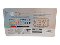 Art+Soul 20 Fabric Markers Pens Set (Permanent, Fade Resistant, Quick Dry)