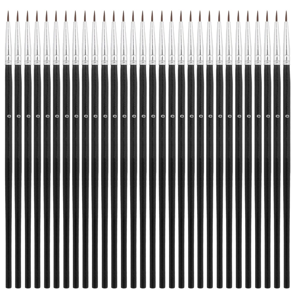 30 Pcs Tiny Detail Paint 17.5×0.45×0.45cm/6.9×0.18×0.18 inches, Black