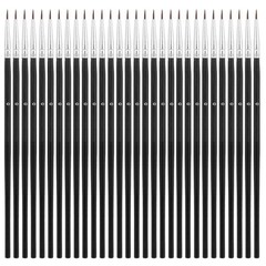 30 Pcs Tiny Detail Paint 17.5×0.45×0.45cm/6.9×0.18×0.18 inches, Black