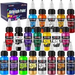 FansArriche Airbrush Paint Set, 20 Colors Acrylic Air brush Paint Kit, Ready…