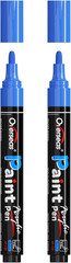 Overseas Blue Paint Pens Paint Markers – Permanent Acrylic Markers 2 Pack, Water