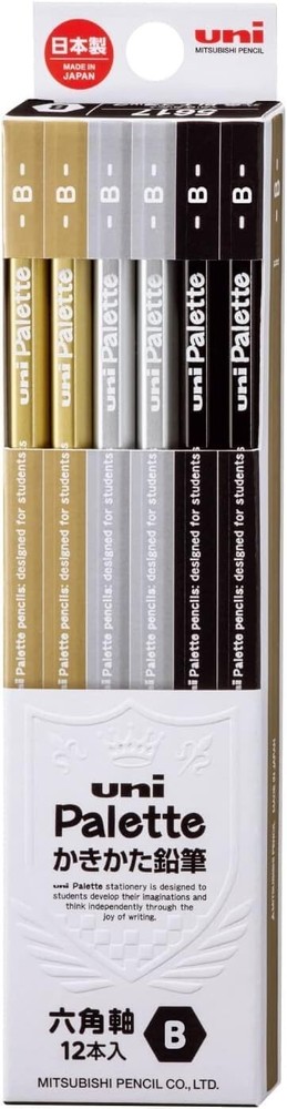 Uni Mitsubishi Pencil ‎K5617B Palette B Black 1 Dozen 12pcs From Japan
