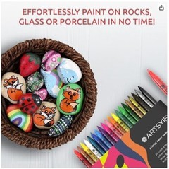 ARSYIFY Acrylic Paint Pens-Set of 24 Premium Markers Extra Fine Tip 0.7mm