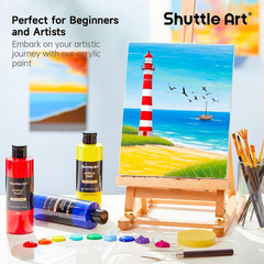 12 Colors Acrylic Paint, 250Ml/8.45Oz Bottles Acrylic Paint Set
