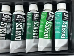 Liquitex BASICS Acrylic Paint Set 36 Tubes 22ml #101036 Partial Used Boxed Lot
