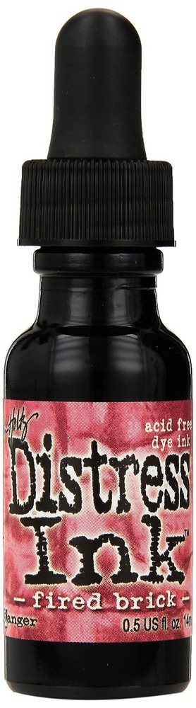 Ranger Tim Holtz Distress Ink Reinker 1/2-Ounce, Fired Brick,Art Paper