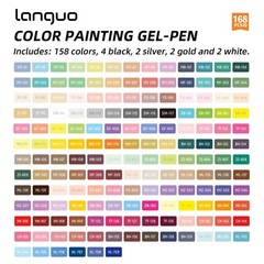 Gel Pens 168 PCS 162 Colors Acrylic Coloring Drawing Art Supplies D101-4 languo