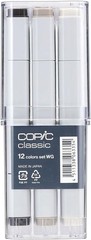 Copic Classic, Alcohol markers, 12pc set Warm Gray (New Ver.)
